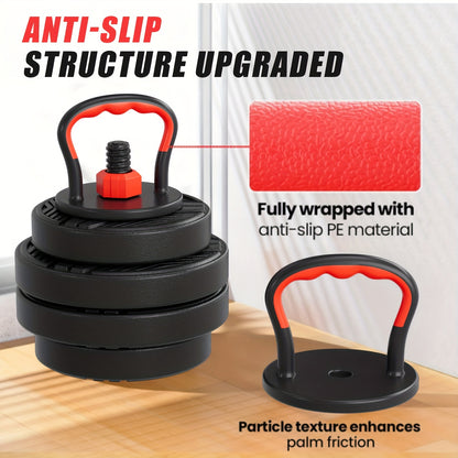 Adjustable Dumbbell Set 20-90 Lbs - 4-in-1 Versatile Home Gym Equipment