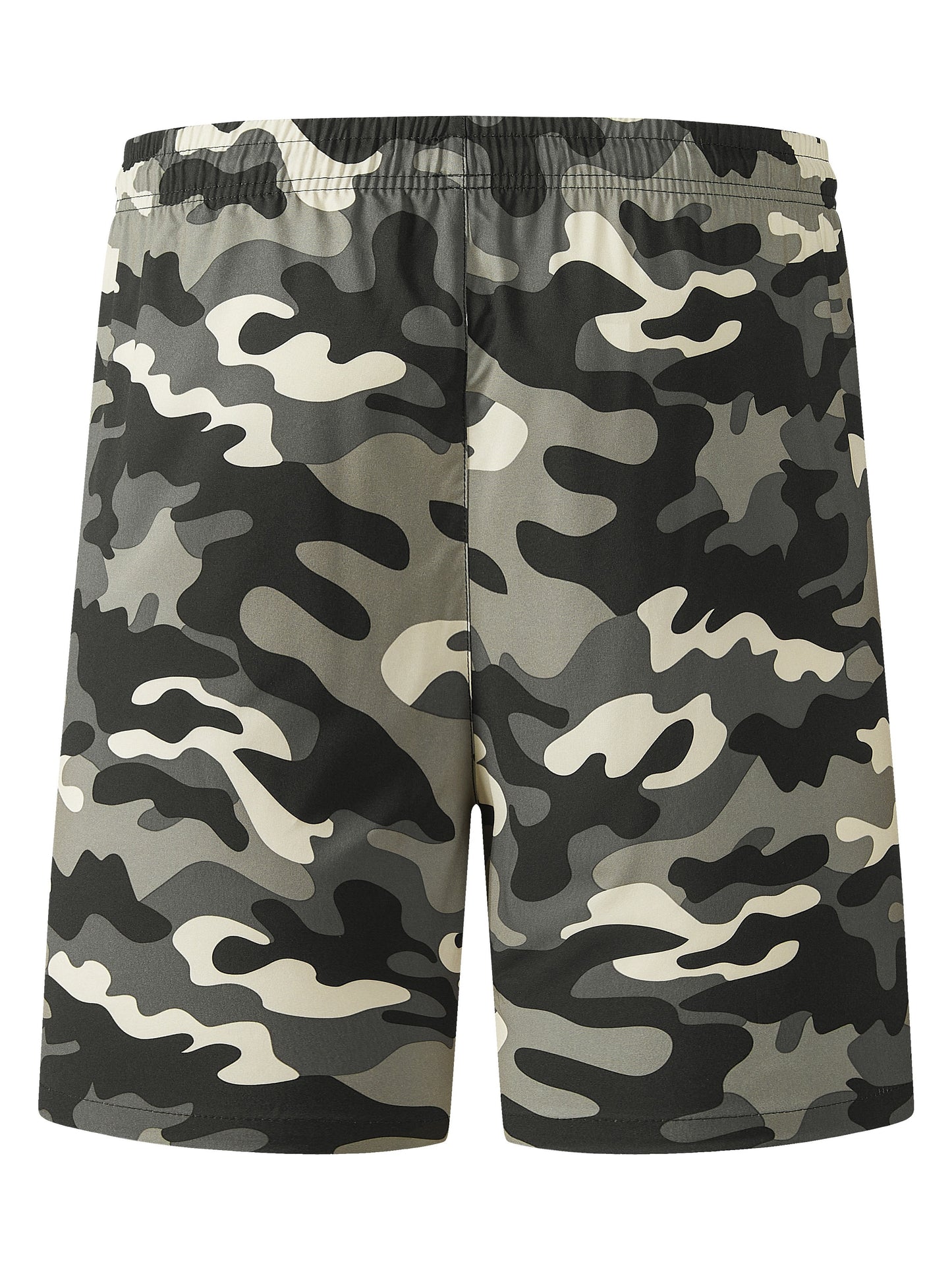 Men's Camo Athletic Shorts - Quick-Dry with Zippered Pockets