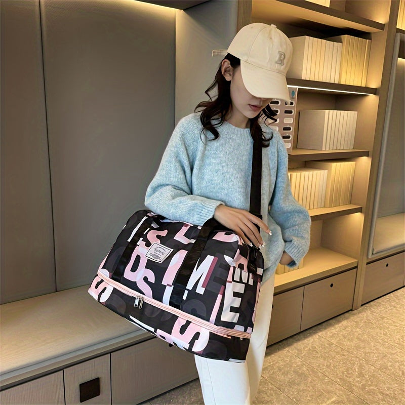 Large Capacity Gym Duffel Bag - Travel Sports Bag with Shoe Compartment