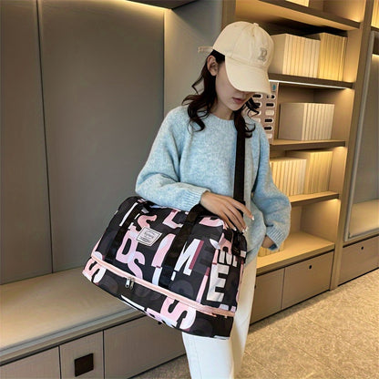 Large Capacity Gym Duffel Bag - Travel Sports Bag with Shoe Compartment