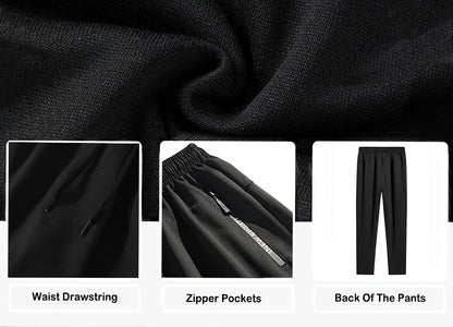 Men's Athletic Joggers - 2-Pack Sweatpants with Zippered Pockets