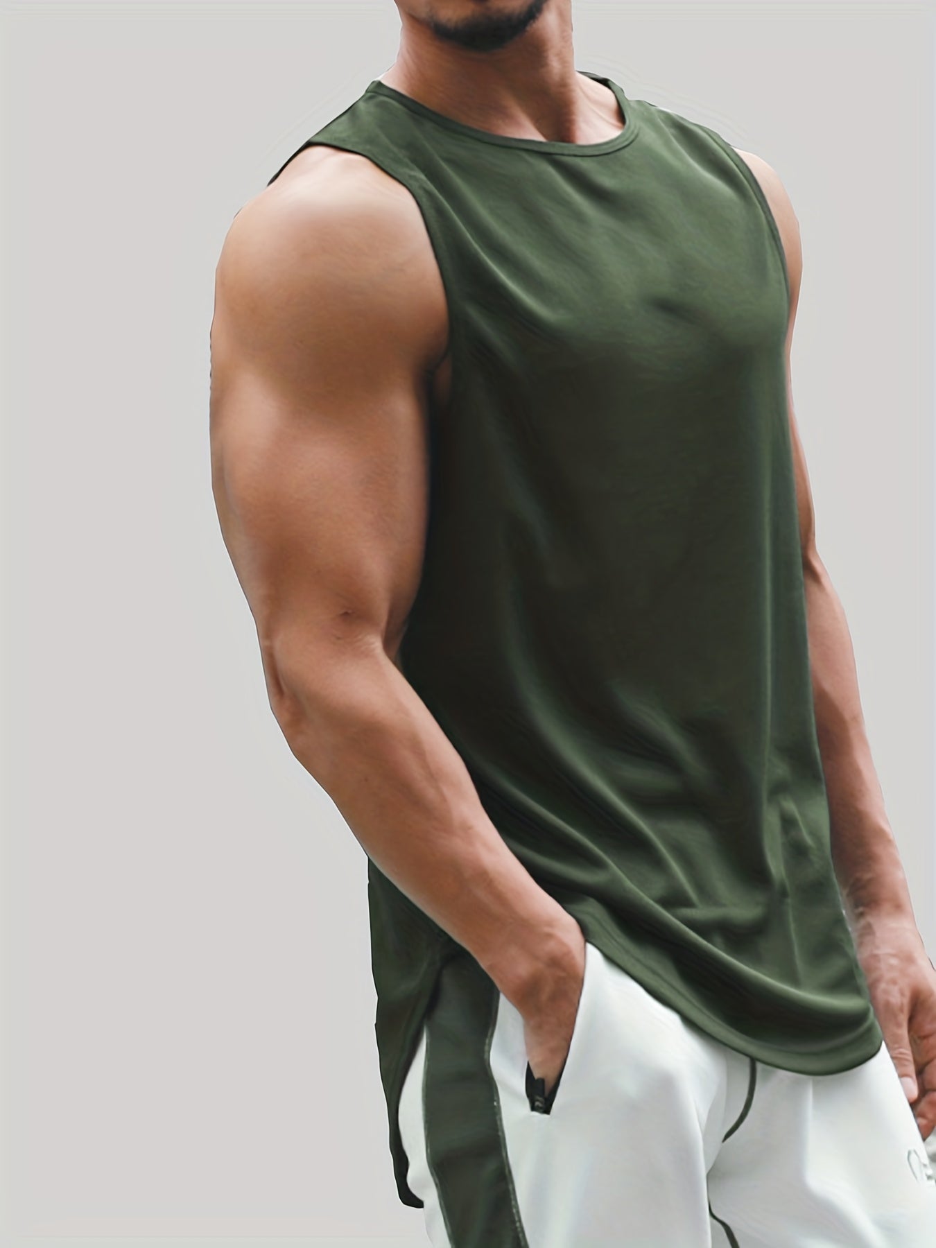 Men's Quick-Dry Athletic Tank Top - Sleeveless Running Shirt