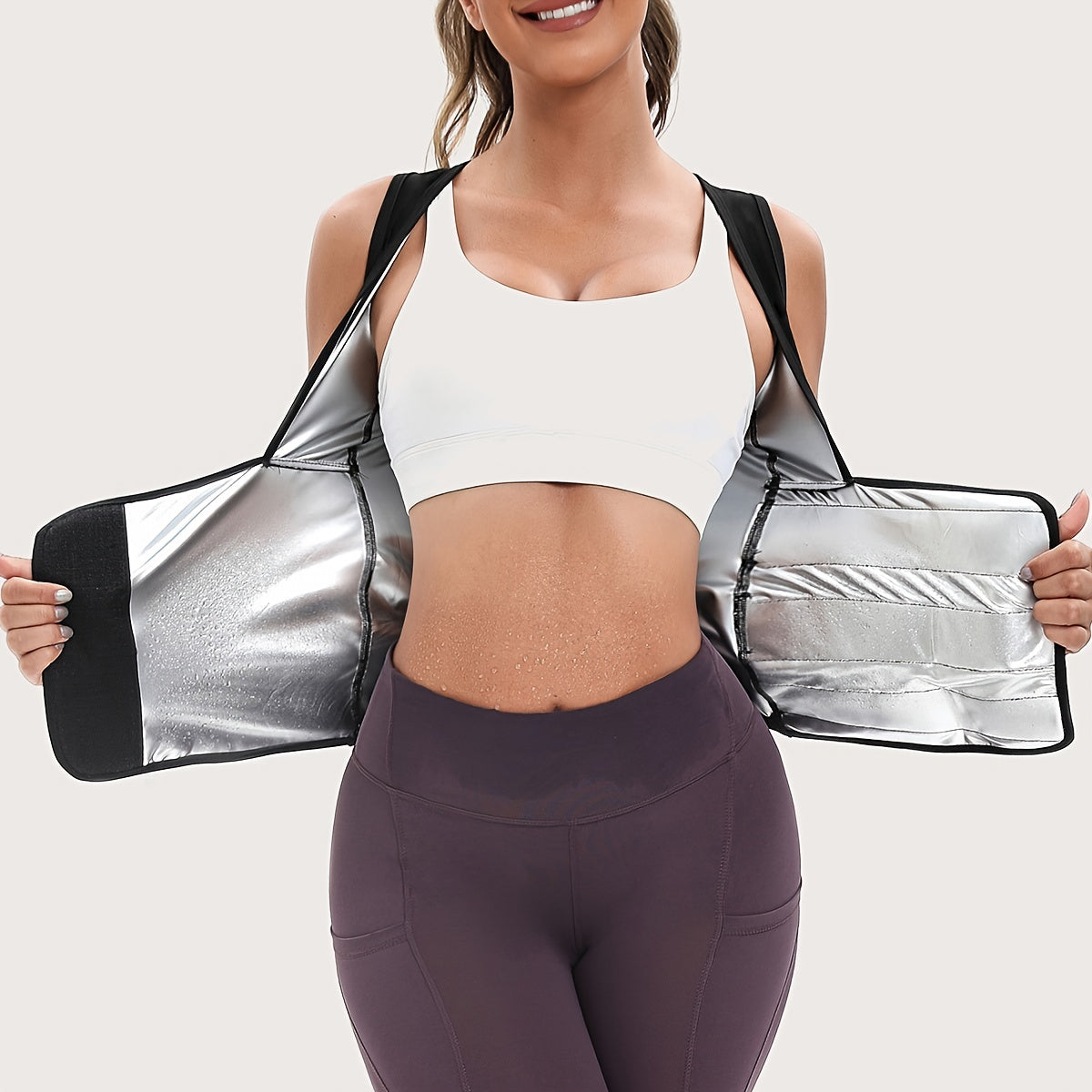 Women's Sweat Sauna Vest - Waist Trainer Shapewear for Workout