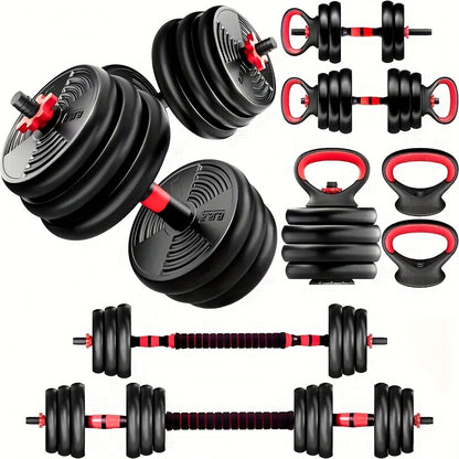 Adjustable Dumbbell Set 20-90 Lbs - 4-in-1 Versatile Home Gym Equipment