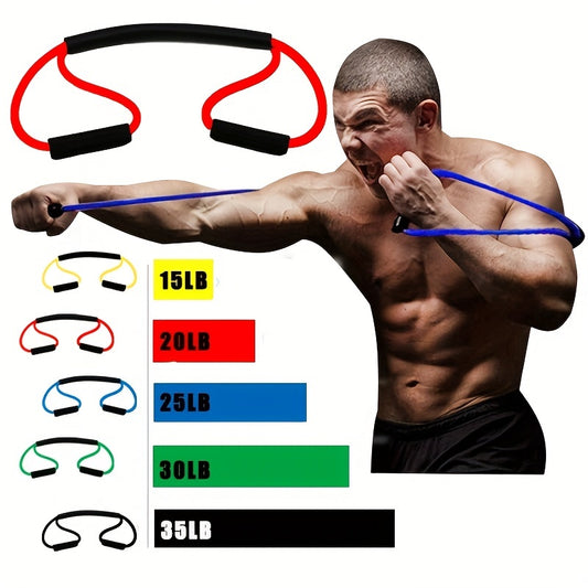 8-Shaped Boxing Resistance Band - TPE Tension Belt for MMA Training