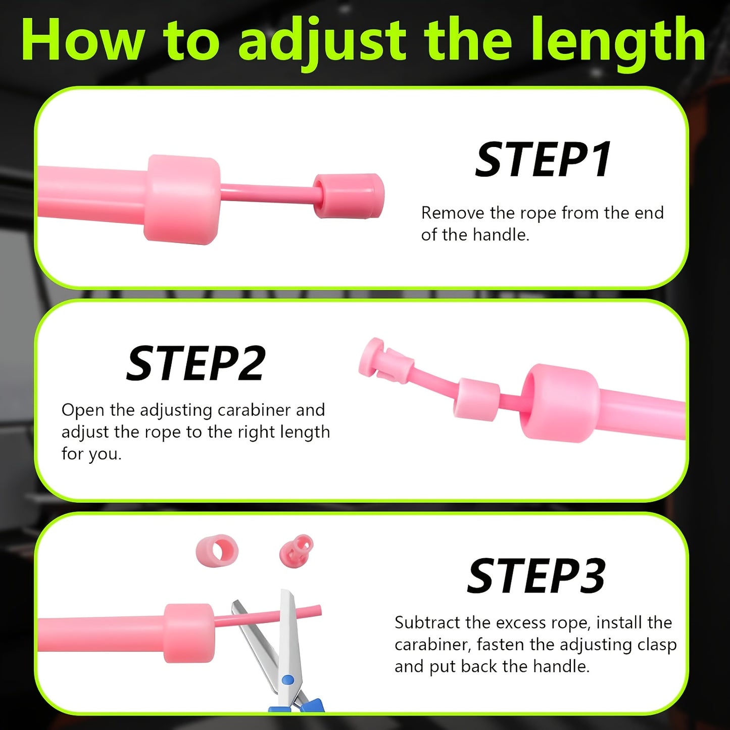 Adjustable Speed Jump Rope - Anti-Tangle PVC Rope with Ergonomic Handles