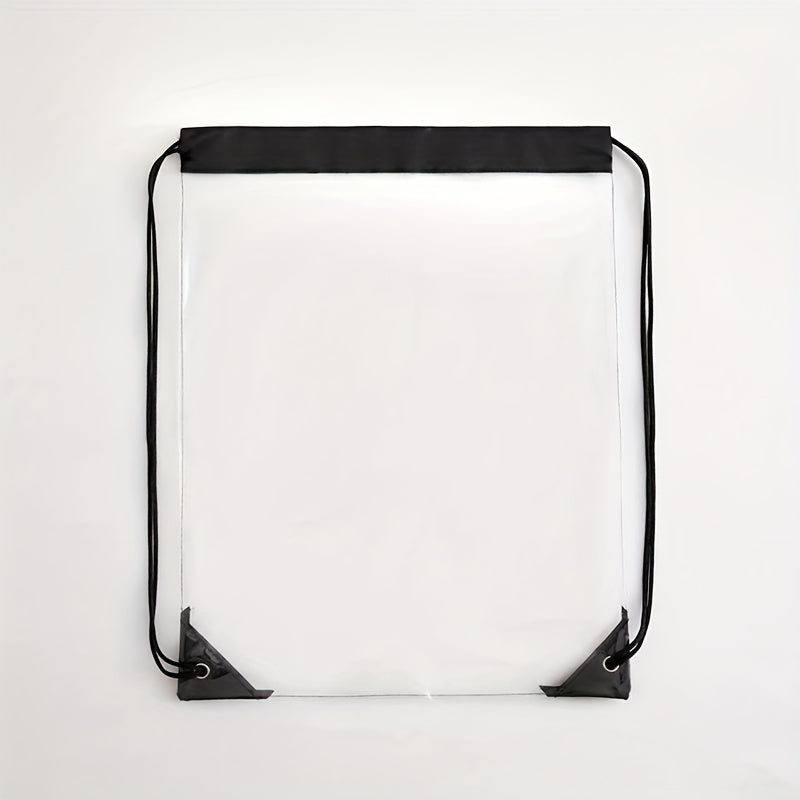Waterproof Drawstring Backpack - Clear PVC Gym Bag for Travel & Sports