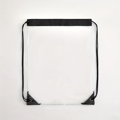 Waterproof Drawstring Backpack - Clear PVC Gym Bag for Travel & Sports