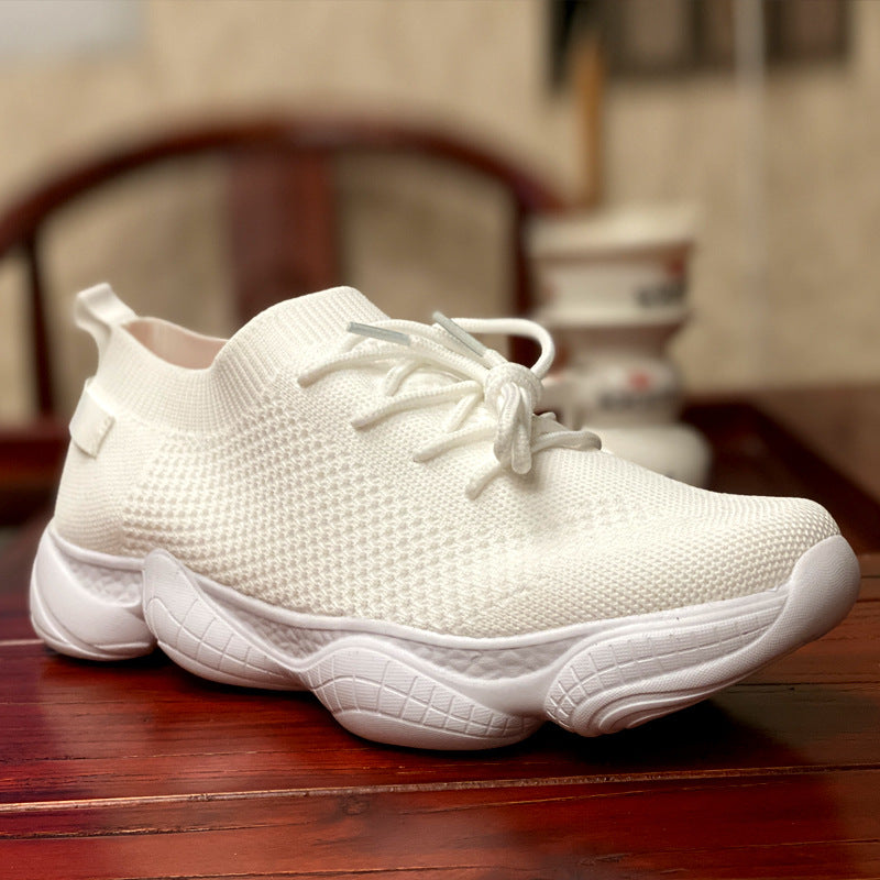 Women's Platform Mesh Sneakers - Breathable Lightweight Sport Shoes