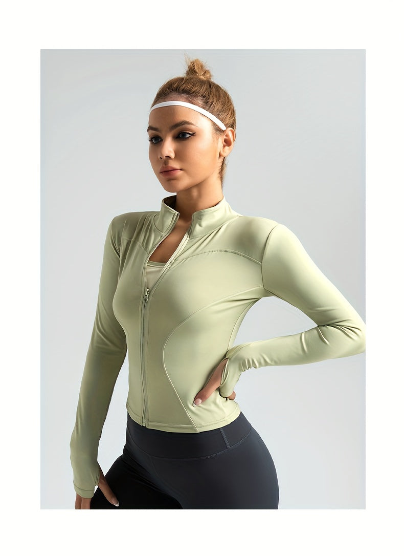 Women's Performance Yoga Jacket - Full Zip Athletic Wear