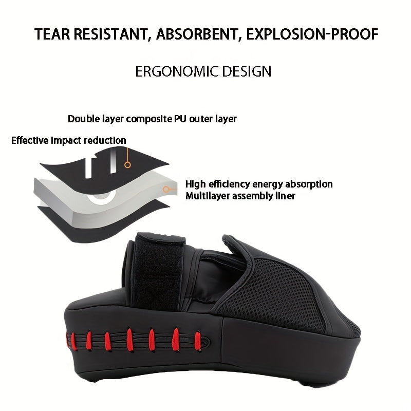 Curved Boxing Hand Target - Ergonomic Focus Mitts for MMA Training