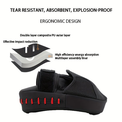 Curved Boxing Hand Target - Ergonomic Focus Mitts for MMA Training
