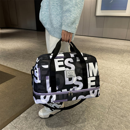 Large Capacity Gym Duffel Bag - Travel Sports Bag with Shoe Compartment