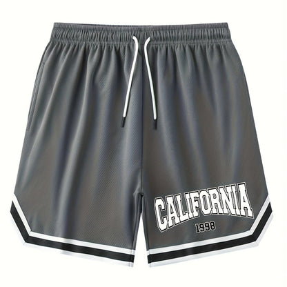 Men's Athletic Shorts - Chicago Print Drawstring Sport Shorts