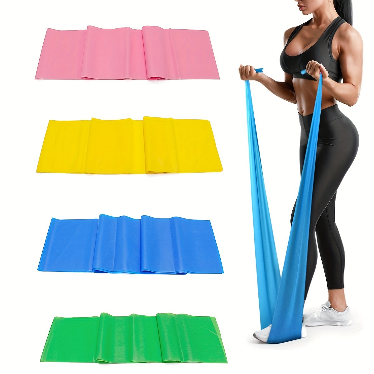 Latex Resistance Band - Elastic Workout Band for Pilates & Home Fitness