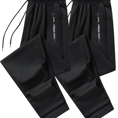 Men's Athletic Joggers - 2-Pack Sweatpants with Zippered Pockets