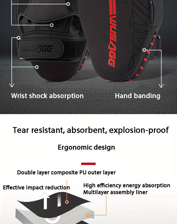 Curved Boxing Hand Target - Ergonomic Focus Mitts for MMA Training