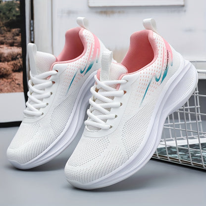 Women's Breathable Knit Sneakers - Lightweight Casual Sport Shoes
