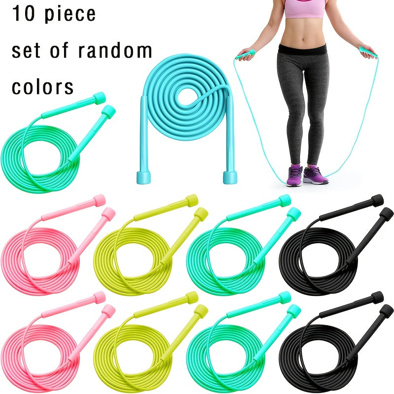 Adjustable Speed Jump Rope - Anti-Tangle PVC Rope with Ergonomic Handles