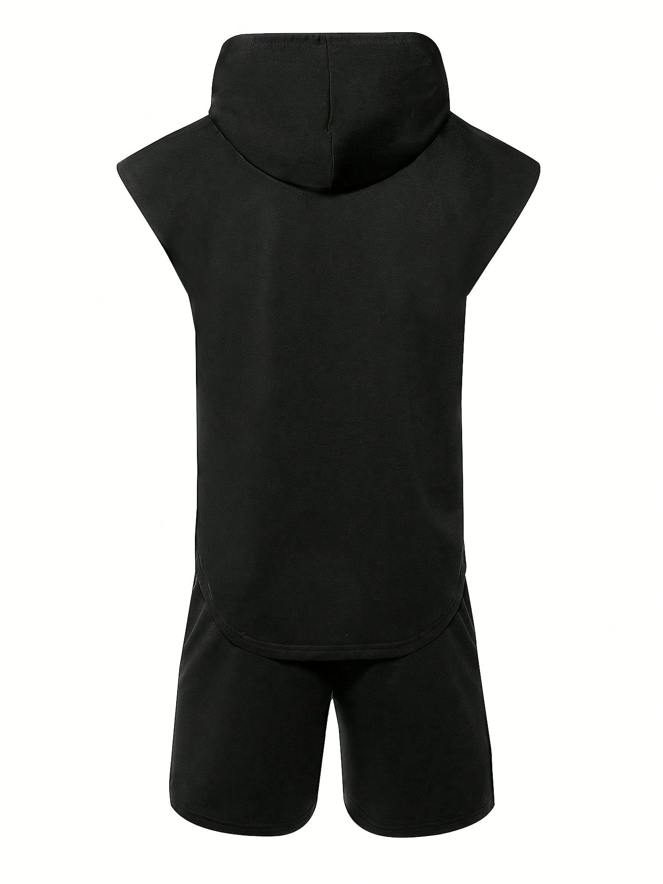 Men's Boxing 2-Piece Sports Set - Hooded Vest & Shorts