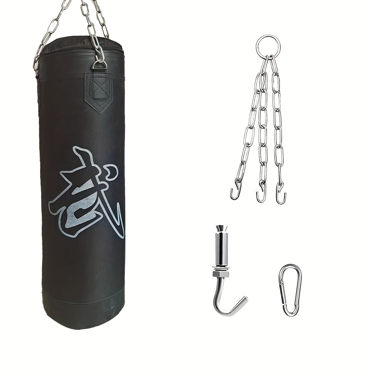 Heavy-Duty Boxing Punching Bag 60cm - Unfilled with Chain & Hook