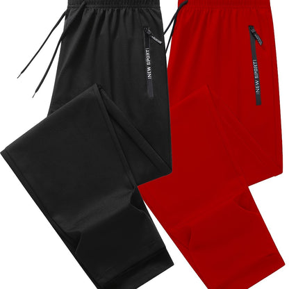 Men's Athletic Joggers - 2-Pack Sweatpants with Zippered Pockets