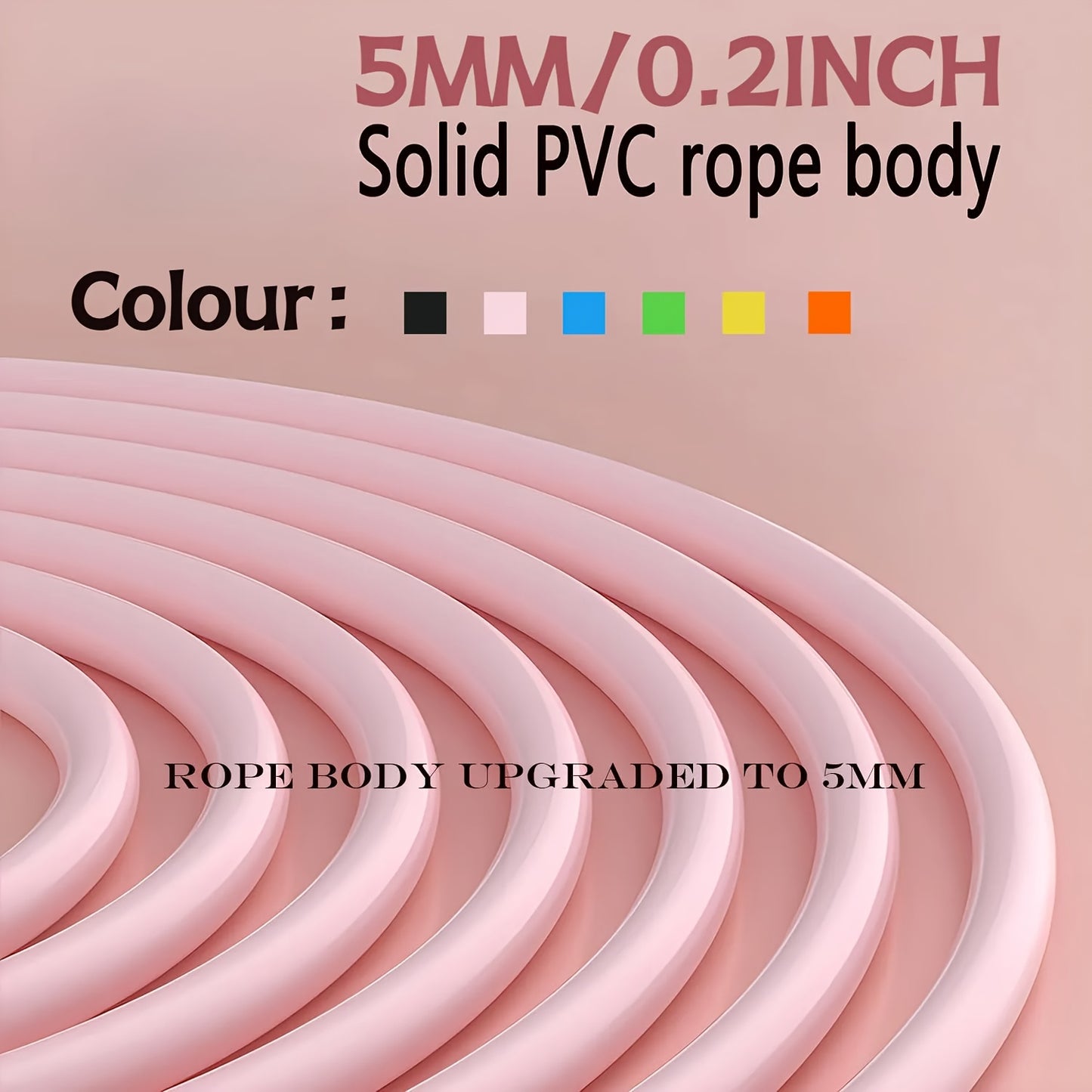 Adjustable Speed Jump Rope - Anti-Tangle PVC Rope with Ergonomic Handles