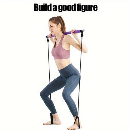 Pilates Bar with Resistance Bands - Portable Home Gym Equipment