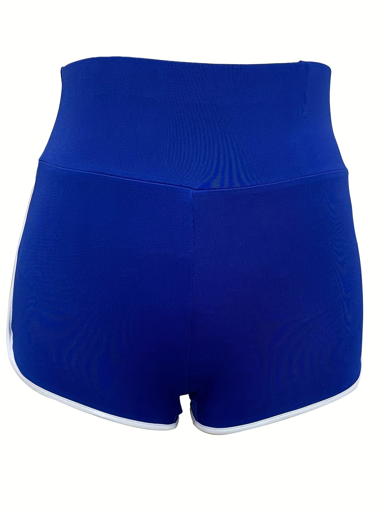 Women's Ruched Contrast Trim Sport Shorts - Athletic Binding Shorts