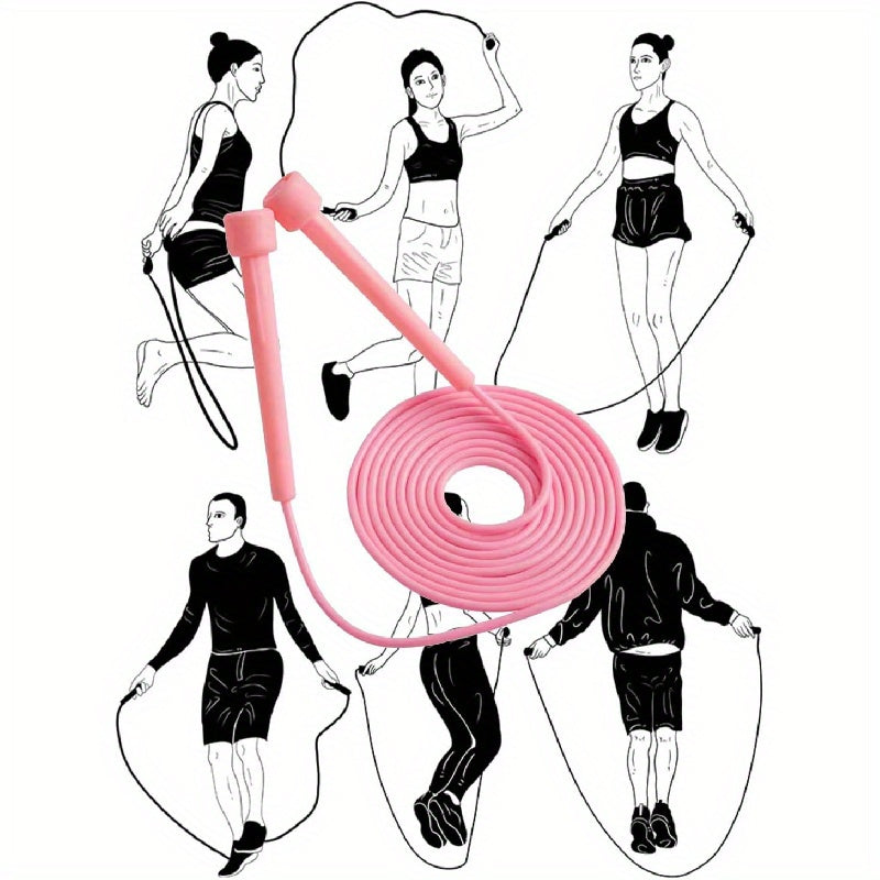 Adjustable Speed Jump Rope - Anti-Tangle PVC Rope with Ergonomic Handles