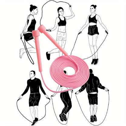 Adjustable Speed Jump Rope - Anti-Tangle PVC Rope with Ergonomic Handles