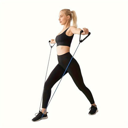 Premium Resistance Band with Bar - Elastic Pull Rope for Home Gym | Full Body Strength Training