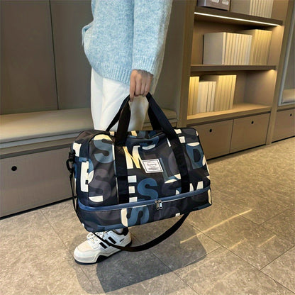 Large Capacity Gym Duffel Bag - Travel Sports Bag with Shoe Compartment