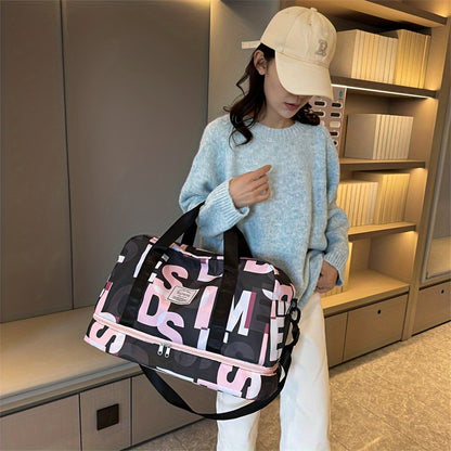 Large Capacity Gym Duffel Bag - Travel Sports Bag with Shoe Compartment