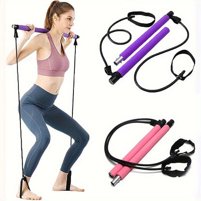 Pilates Bar with Resistance Bands - Portable Home Gym Equipment