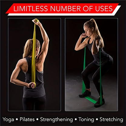 Latex Resistance Band - Elastic Workout Band for Pilates & Home Fitness