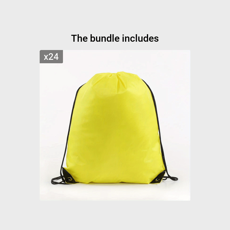 Nylon Drawstring Backpack - Lightweight 16" Gym Bag for Sports & Travel