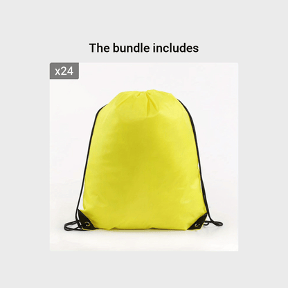 Nylon Drawstring Backpack - Lightweight 16" Gym Bag for Sports & Travel