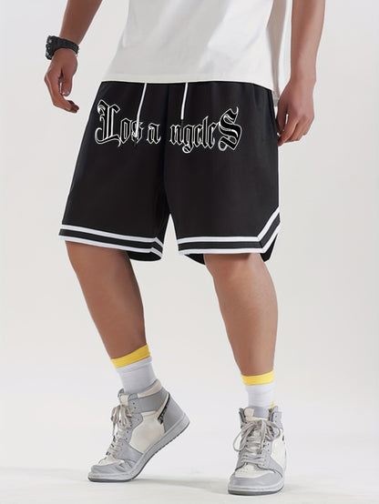 Men's Athletic Shorts - Chicago Print Drawstring Sport Shorts