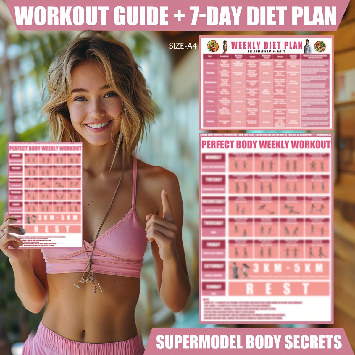 8-Piece Yoga Fitness Set - Complete Home Workout Kit with Resistance Bands