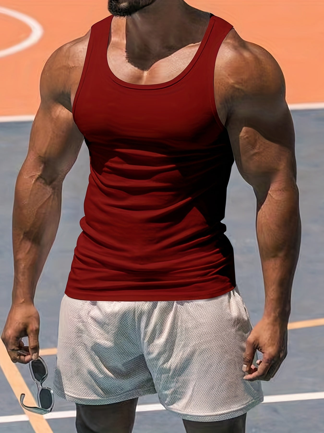 Men's Muscle-Fit Tank Top - Quick-Dry Bodybuilding Gym Shirt