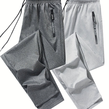 Men's Athletic Joggers - 2-Pack Sweatpants with Zippered Pockets