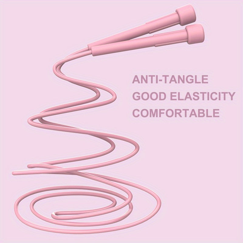 Adjustable Speed Jump Rope - Anti-Tangle PVC Rope with Ergonomic Handles