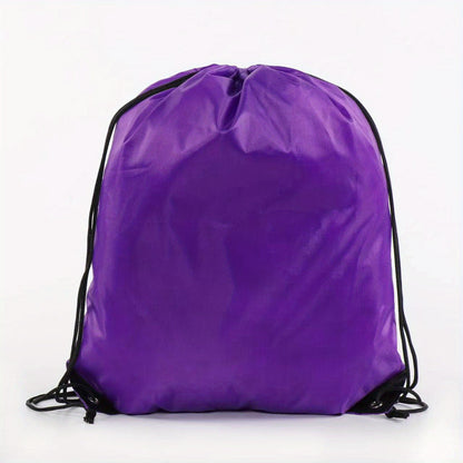 Nylon Drawstring Backpack - Lightweight 16" Gym Bag for Sports & Travel