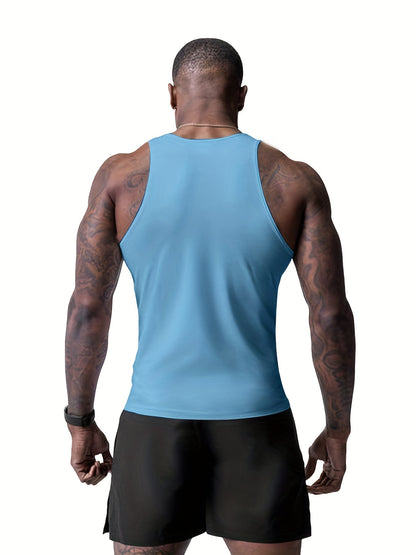 Men's Muscle-Fit Tank Top - Quick-Dry Bodybuilding Gym Shirt