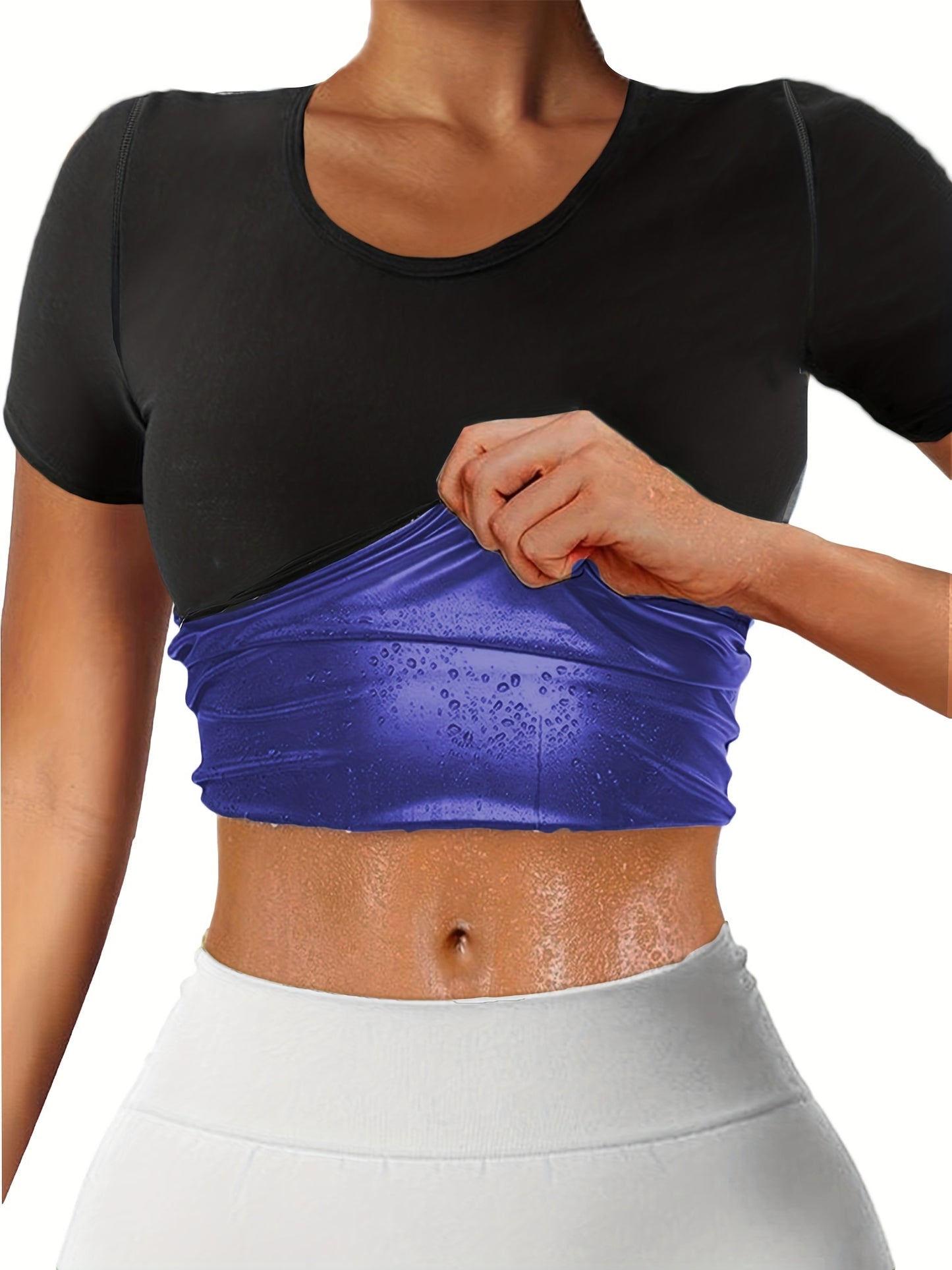 Women's Sweat Sauna Shirt - Moisture-Wicking Sculpting Workout Top