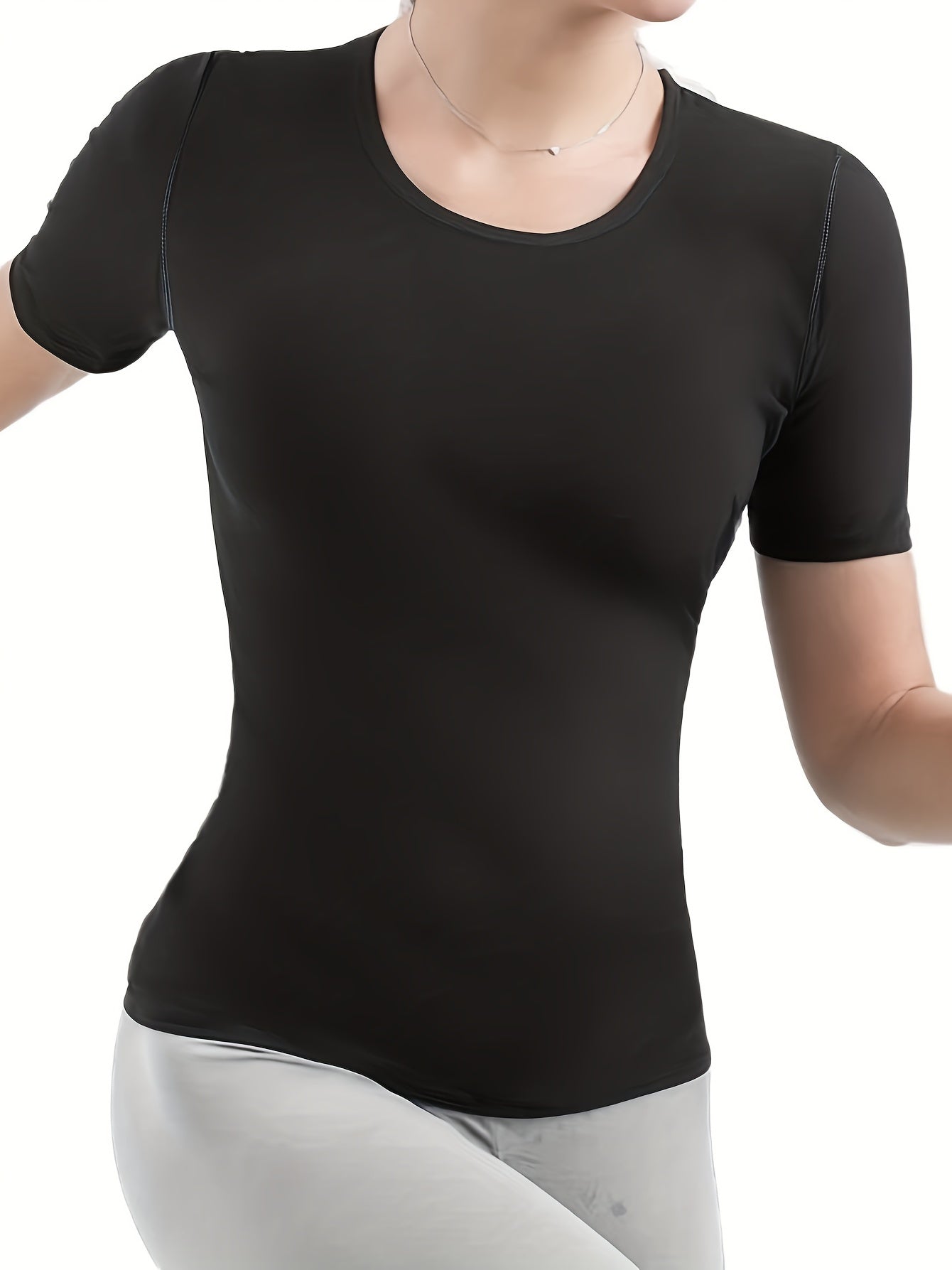 Women's Sweat Sauna Shirt - Moisture-Wicking Sculpting Workout Top