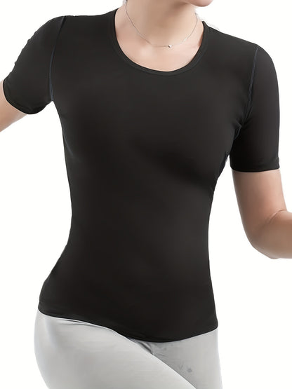 Women's Sweat Sauna Shirt - Moisture-Wicking Sculpting Workout Top