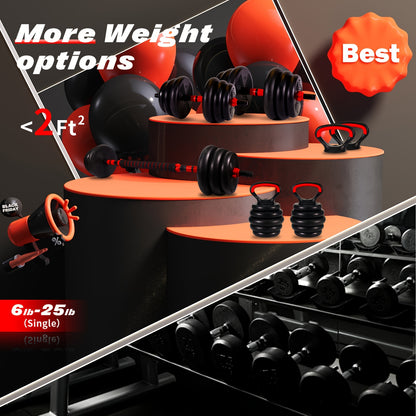 Adjustable Dumbbell Set 20-90 Lbs - 4-in-1 Versatile Home Gym Equipment