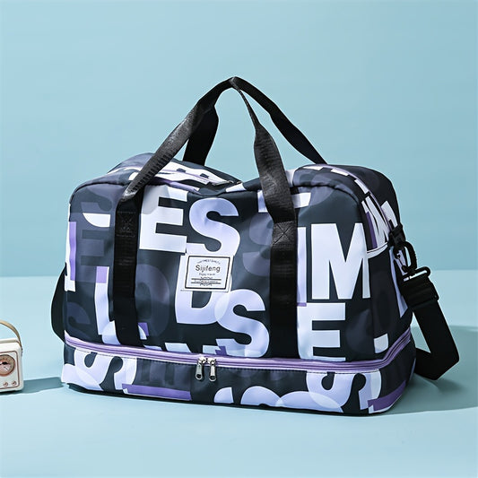 Large Capacity Gym Duffel Bag - Travel Sports Bag with Shoe Compartment